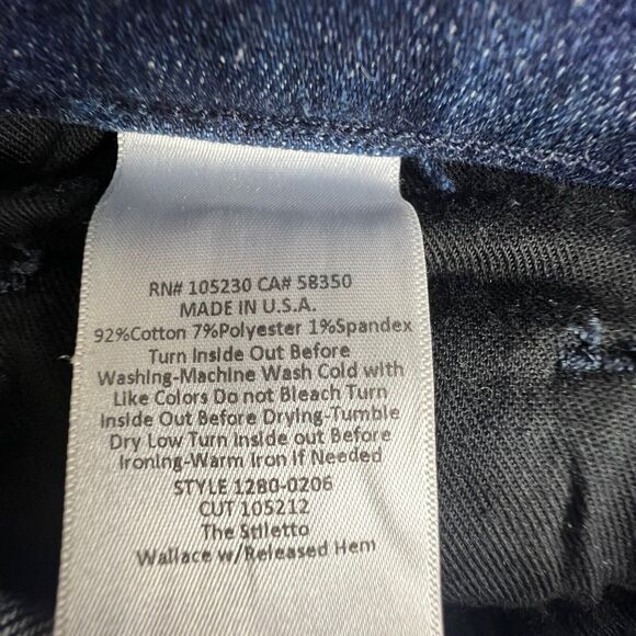 Current/Elliot Womens Dark Wash Low Rise Raw Hem Stiletto Skinny Jeans 27 - Picture 10 of 10